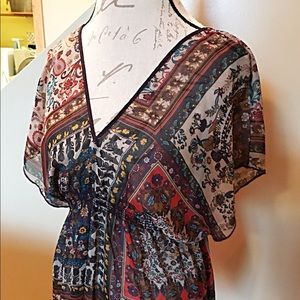 Boho style Multicolored top. Like new